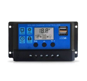 30A 12V/24V Dual USB Solar Panel Controller Charge Regulato